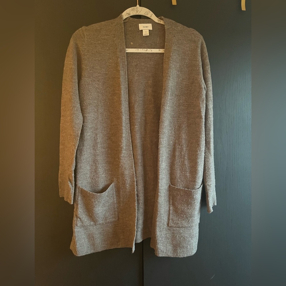 Old Navy Women's Dark Greige Cardigan Sweater